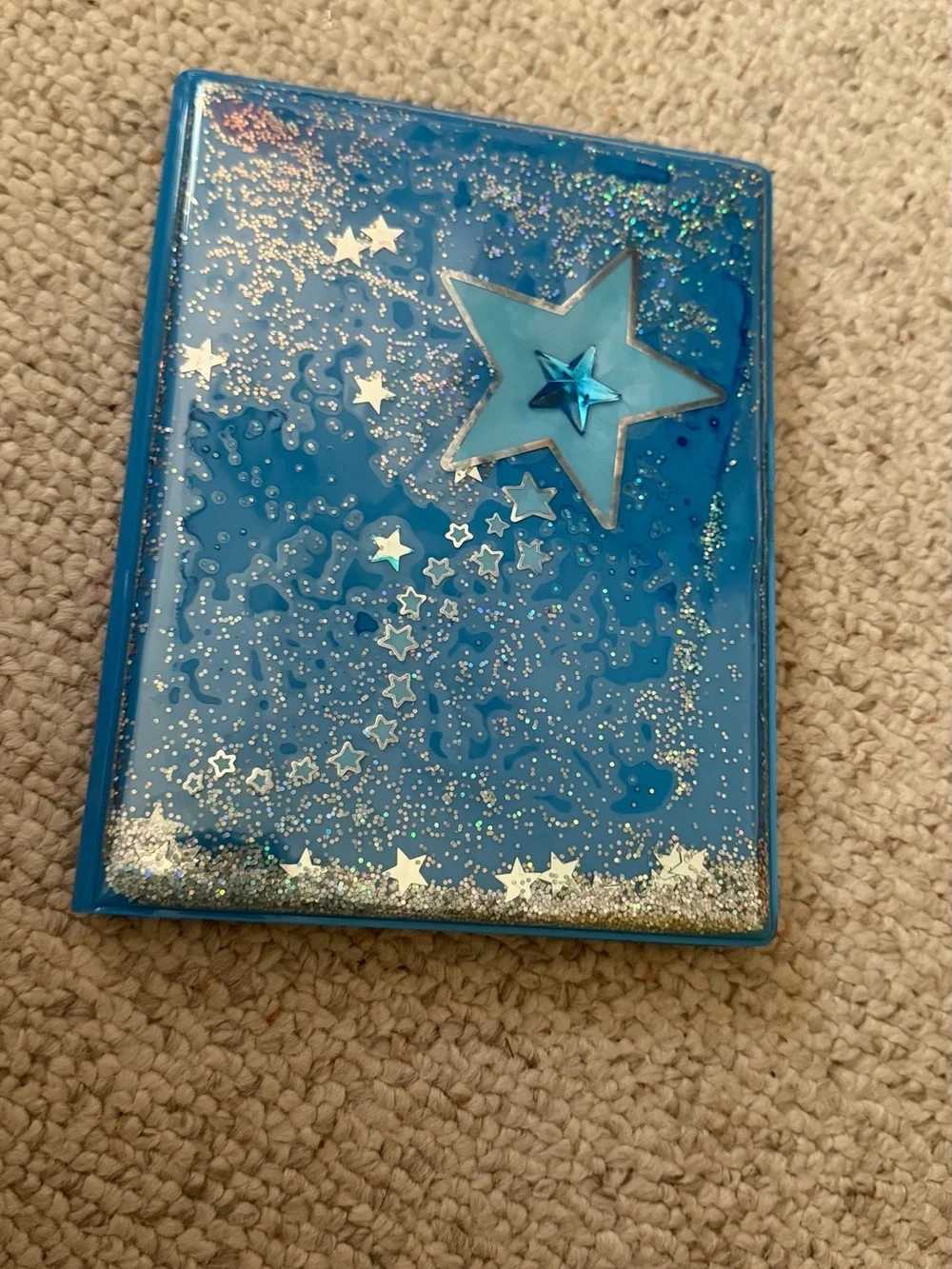 Sparkling Blue Star Jelly Notebook/ waitress pad Claire’s 2003 y2k